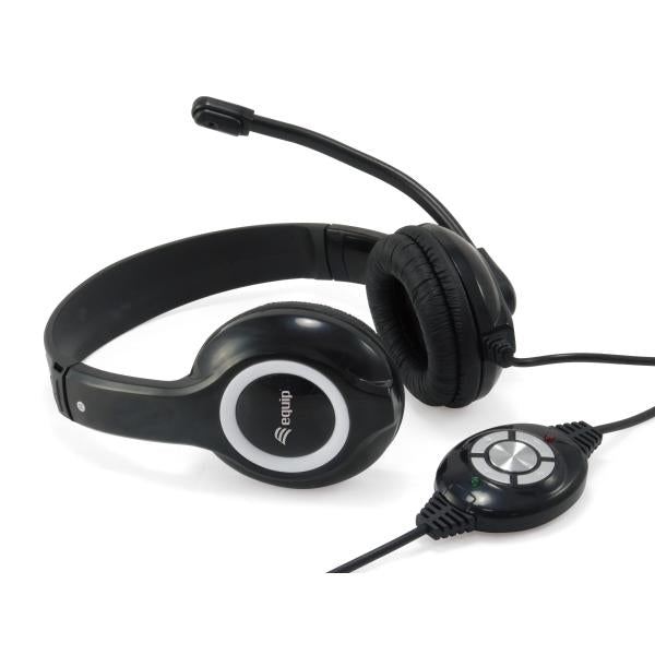 Equip 245301 Gaming-Headset, USB, Kopfband, binaural, digital, schwarz