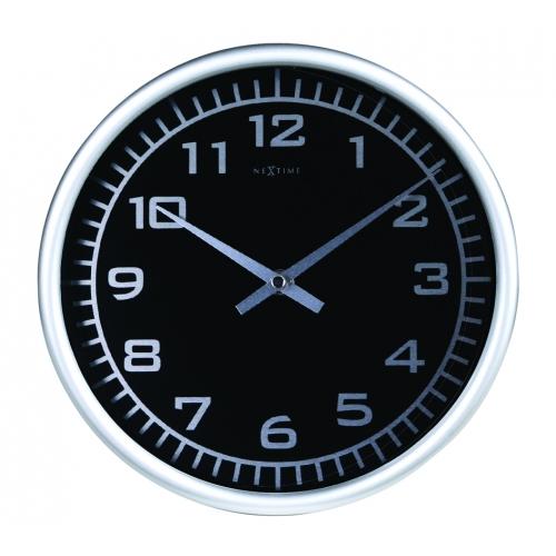 Nexttime Uhr 2953 blacky, ø 25 cm, Wand, schwarz