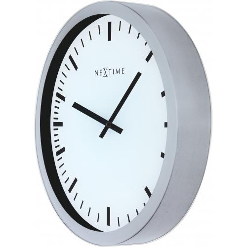 Nexttime Uhr 3031 Magic - Streifen, 25x35,2 cm, Wand, weiß