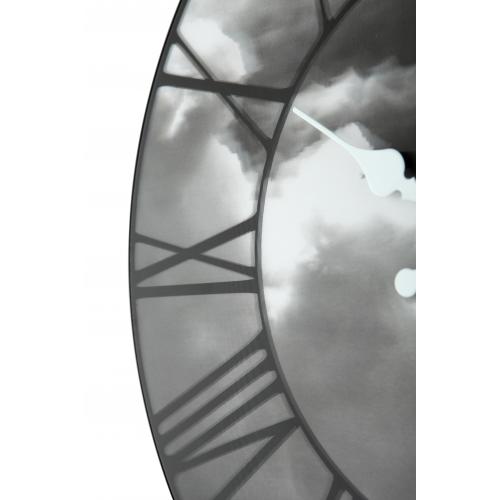 Nexttime Uhr 3037 Wolken, ø39 cm, Wand, schwarz
