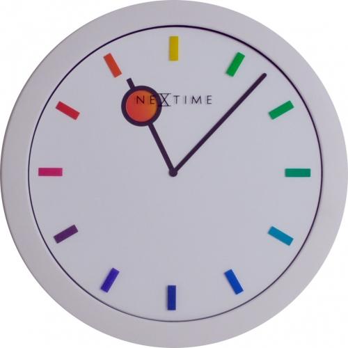 Nexttime Uhr 3048 Farbwechsel, ø28 cm, Wand, weiß mehrfarbig