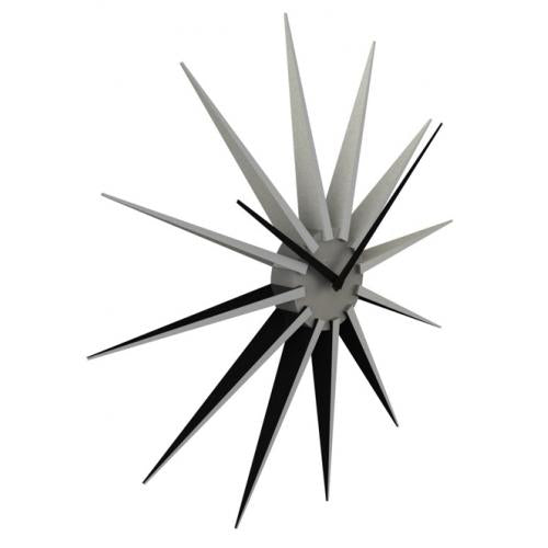 Nexttime Uhr 3051zi Nova, ø50 cm, Wand, Schwarz Silber