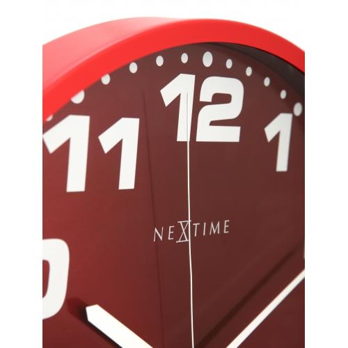 Nexttime-Uhr 3053ro Dash Red, ø35 cm, Wand, Rotsilber