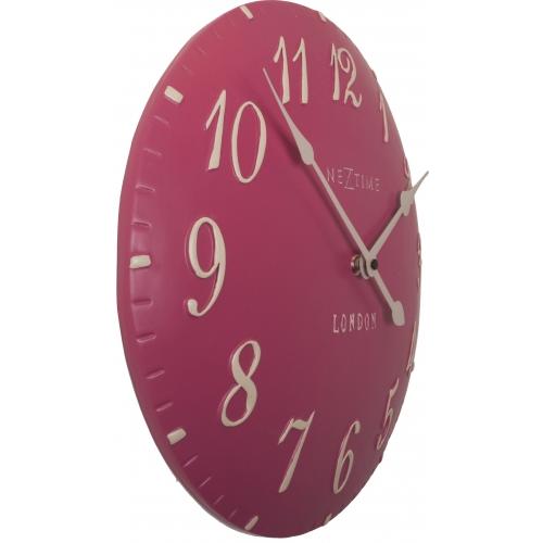 Nexttime Uhr 3084rz London arabisch, ø34,5 cm, Wand, rosa weiß