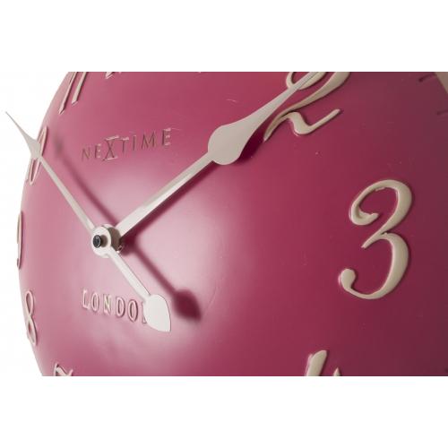 Nexttime Uhr 3084rz London arabisch, ø34,5 cm, Wand, rosa weiß