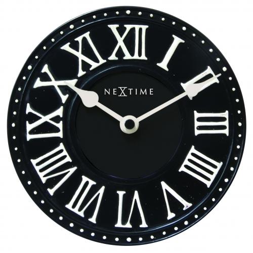 Nexttime Uhr 5187zw London Tisch, ø16 cm, Wand, schwarz weiß