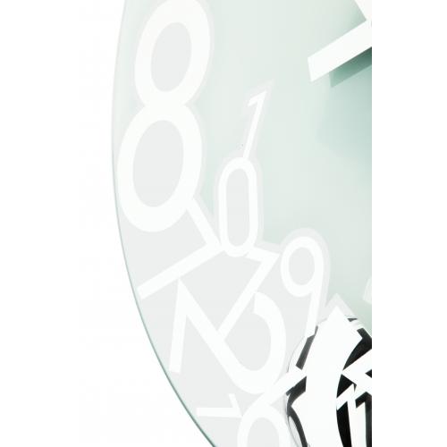 Nexttime-Uhr 8115 fallengelassen, ø43 cm, Wand, silber