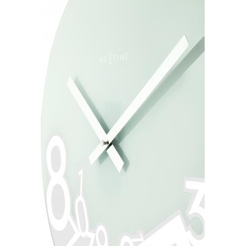 Nexttime-Uhr 8115 fallengelassen, ø43 cm, Wand, silber