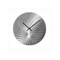 Nexttime Uhr 8134 gewirbelt, ø43 cm, Wand, silber glänzend