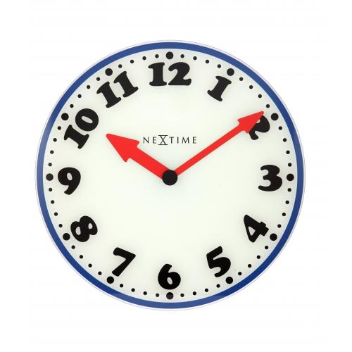 Nexttime Uhr 8151 Junge, ø43 cm, Wand, weiß blau schwarz rot
