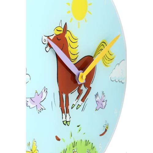 Nexttime-Uhr 8812 Jump for Joy, ø30 cm, Wand, blau mehrfarbig