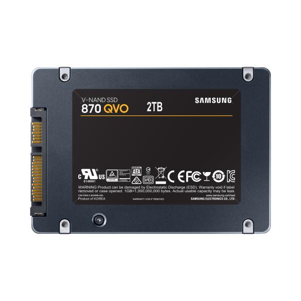 Samsung mz-77q2t0bw 870 qvo SSD, 2000 GB, 2,5, SATA3 6 Gbit/s, V-NAND MLC, 560 MB/s, 98000 Iops