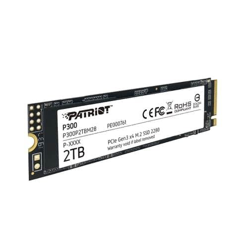 Patriot p300p2tbm28 p300 SSD, 2 TB, M.2 2280, PCIe 3x4, NAND, HMB-Cache, 2100 1650 MB/s, 290.000 IOPS