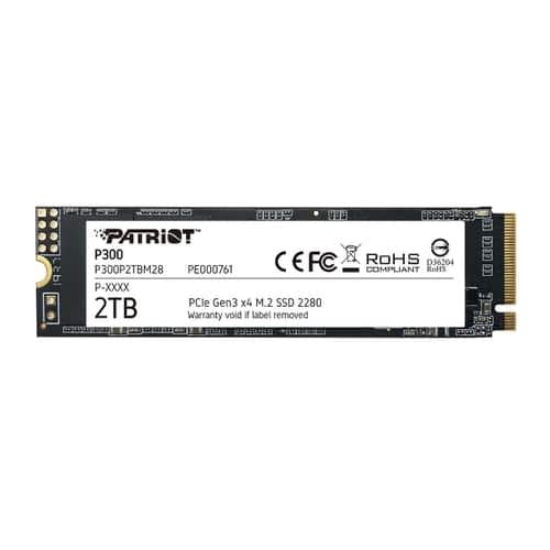 Patriot p300p2tbm28 p300 SSD, 2 TB, M.2 2280, PCIe 3x4, NAND, HMB-Cache, 2100 1650 MB/s, 290.000 IOPS