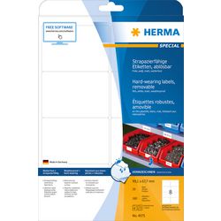Herma - Etikett 4575 99,1x67,7mm Folie weiß 160Stk