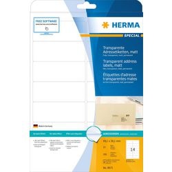 Herma Spezial – selbstklebende Adressetiketten (matt) – langlebig – 99,1 x 38,1 mm 350 Etikett(en) (25 Bögen x 14) (8671)