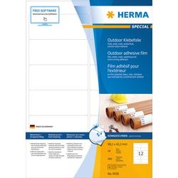 Herma 9538 gerade weiße 480 Stück selbstklebende Etiketten (9538)