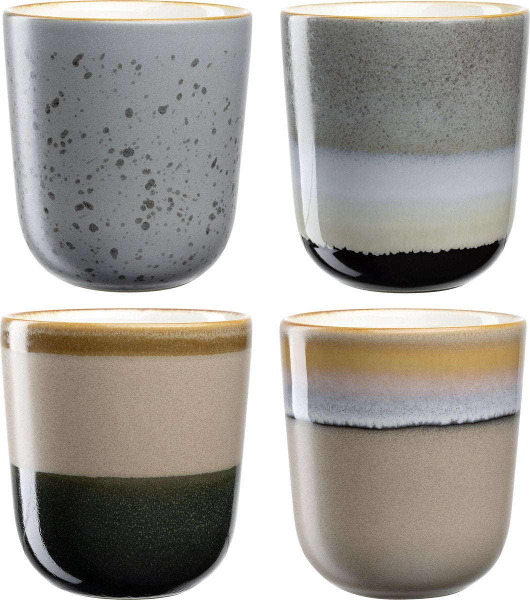 Leonardo Roma Kaffeebecher 330 ml – 4er-Set sortiert