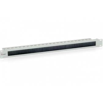 Equip 327411 Bürstenplatte, schwarz (RAL 9005) Bürstenplatte, schwarz, 1HE, 48,3 cm (19 ) 44 mm, 92,3 mm