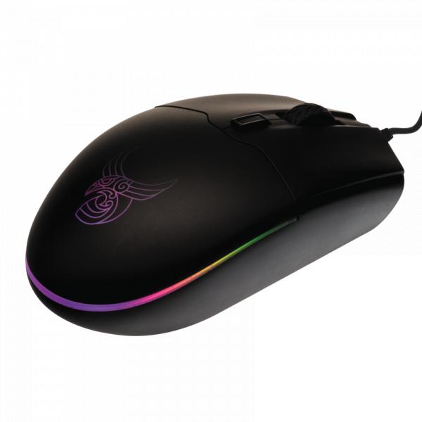 L33t Gaming 160398 Hofud kabelgebundene RGB-Gaming-Maus, 6 Tasten, 3200 dpi, USB