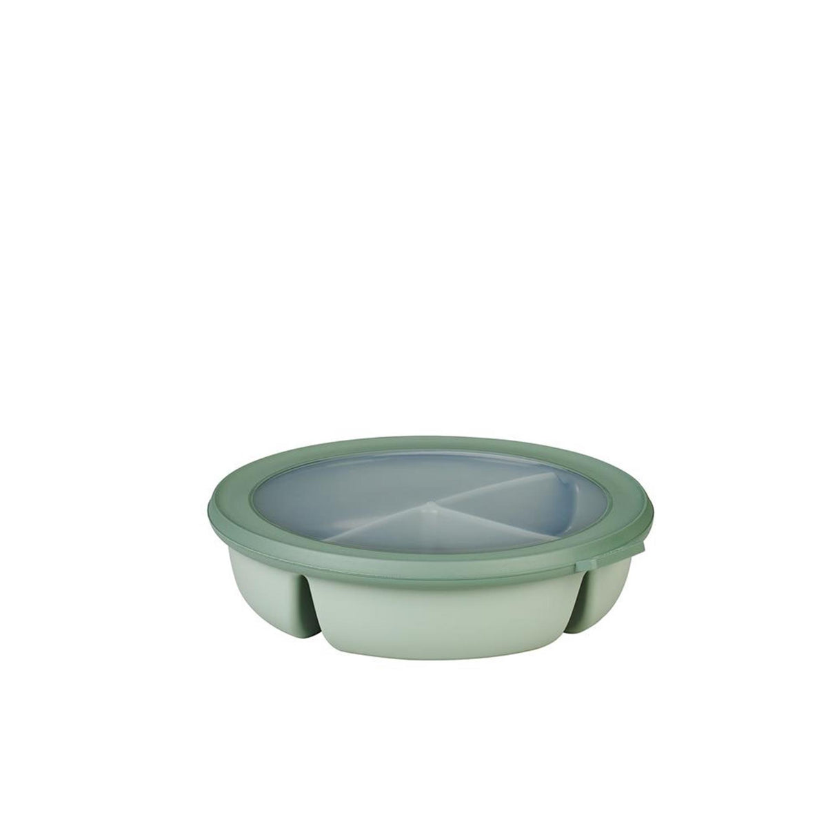 Mepal Multi Bowl Cirqula Lebensmittelbehälter 3-Fächer Bento Schüssel rund Nordic Sage