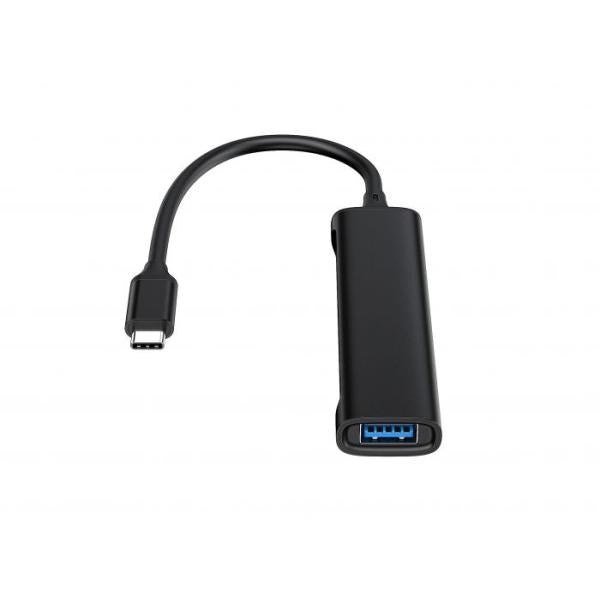 Conceptronic hubbies12b hubbies 4-Port-USB-3.0-Hub, 2 USB-C- und 2 USB-A-Anschlüsse, Aluminiumgehäuse, USB-C