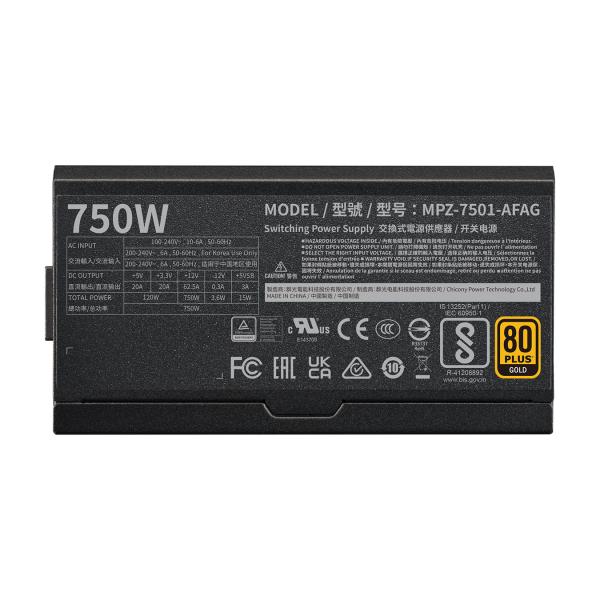 Cooler Master mpz-7501-afag-beu v750gold i multi, atx 3.0, 750 W, stcm, halbdigital