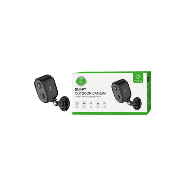 Woox R4260 intelligente Außenkamera Full HD 1080p, 2MP-Objektiv, wiederaufladbar mit dem mitgelieferten Mikro