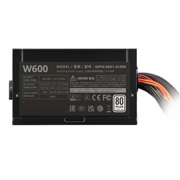 Cooler Master MPW-6001-ACBW-BE1 Elite NEX White W600 230 V, ATX, 600 W, 120 mm, schwarz