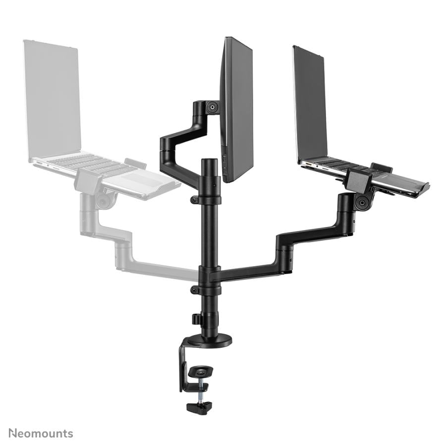Neomounts DS20-425BL2 Monitor-Tischhalterung, 17–27, 8 kg, 360°, schwarz
