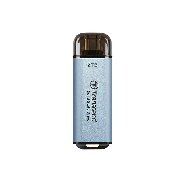 Transcend ts512gesd300c esd300c externe SSD, 500 GB, USB Typ-C, 10 Gbit/s, 1050 950 MB s, blau
