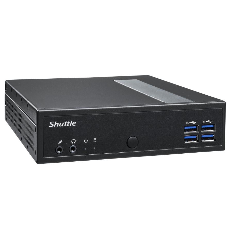 Shuttle DL30N Slim Barebone-PC, 1,35 l, Intel N100 Lüfter, DDR5, 2 x 2,5 GB, HDMI 2.0b, 65 W, 24 7