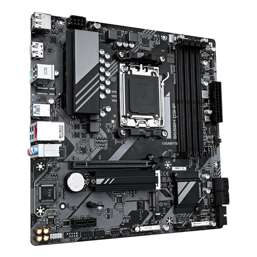 Gigabyte B650M D3HP B650M D3HP, AMD AM5, Ryzen 7000, DDR5 7600 MHz, PCIe 4.0, 2,5 GBE LAN
