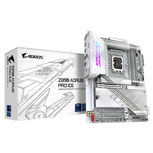 Gigabyte Z890 Aorus Pro Ice, ATX, LGA1851, Intel® Core™ Ultra, 4x DDR5, 5 GBE, Wi-Fi 7, USB 4