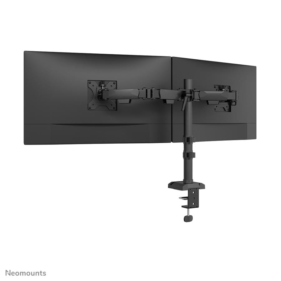 Neomounts DS60-600BL2 Schreibtisch-Monitorarm, Klemmtülle, 10–32, 100 x 100 mm, höhenverstellbar, schwarz