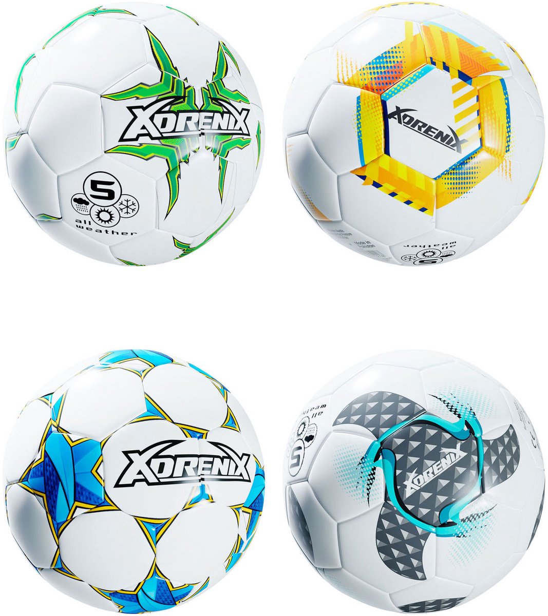 Adrenix Fußball Hybrid Tech 23cm – buntes Fußball-Kunstleder.
