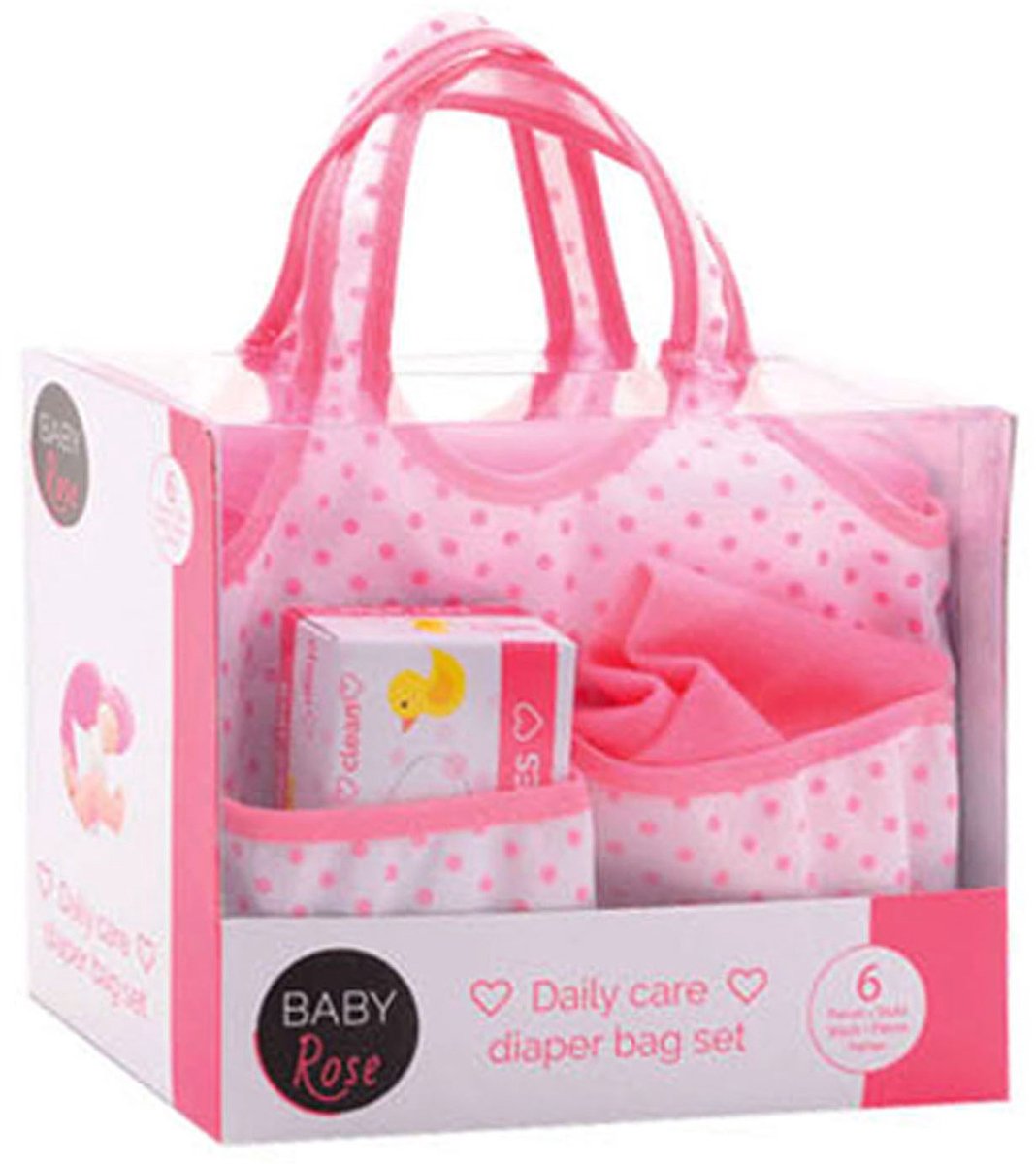 Babyrosa Wickeltasche mit Zubehör