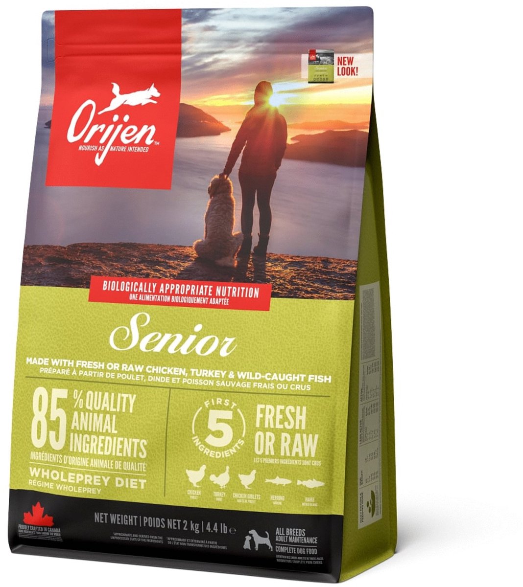 Orijen Whole Prey Senior Dog – Huhn Truthahn – Hundefutter – 2 kg