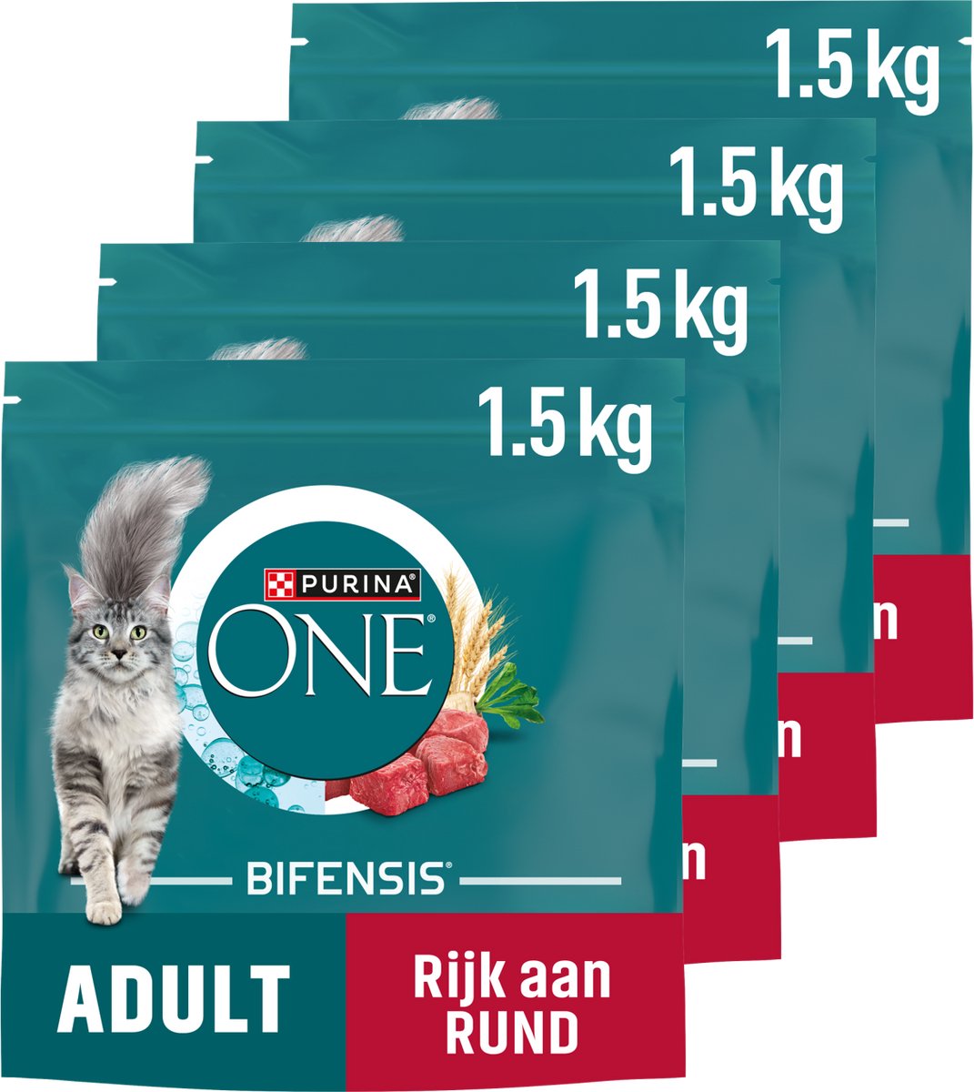 Purina one purina® one® adult - Katzenfutter - Rindfleisch Vollkorn - 4 x 1,5 kg