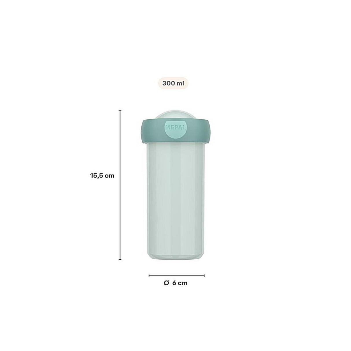 Mepal Schulbecher Campus – 300 ml – gut schließend – Trinkbecher für Kinder – Einhorn-Glanz