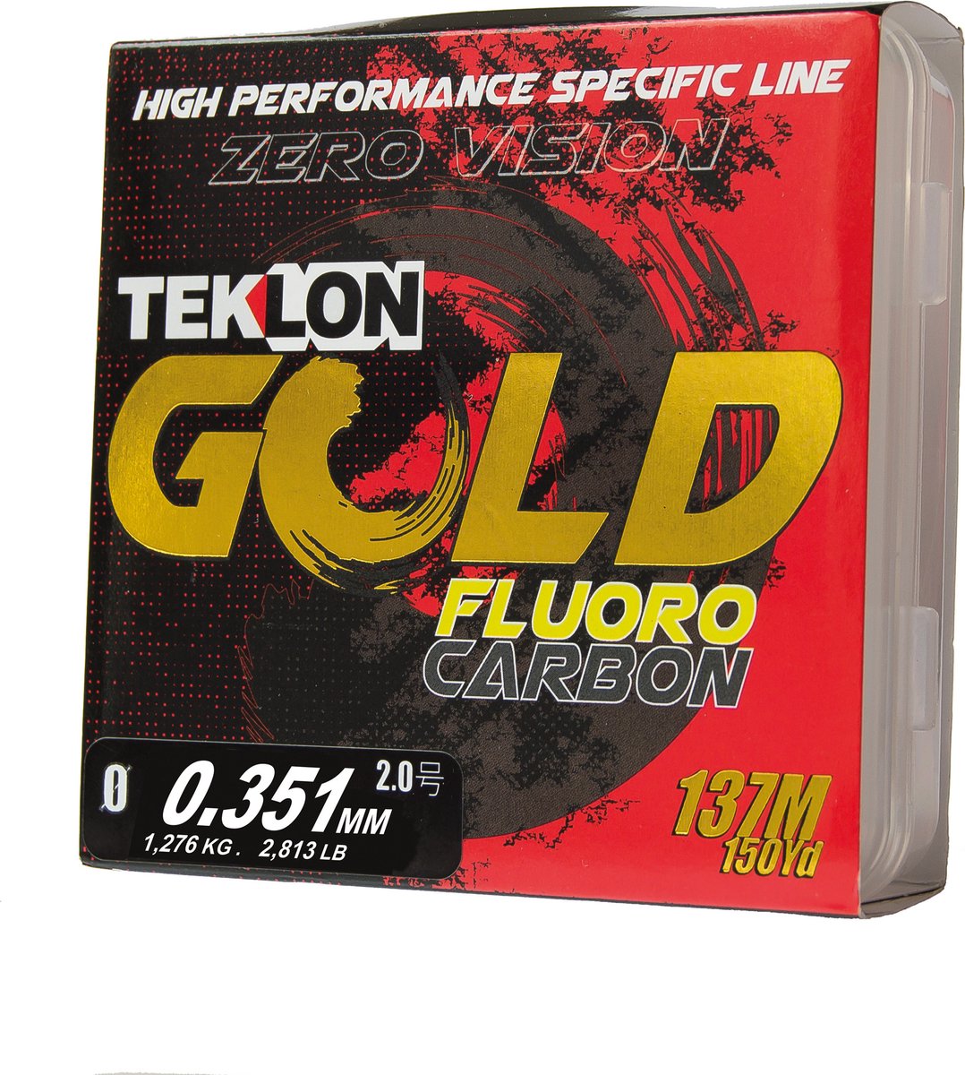Teklon Gold Fluorocarbon – unsichtbare Premium-Angelschnur mit japanischer Zero-Vision-Technologie, 0,351 mm, 137 m