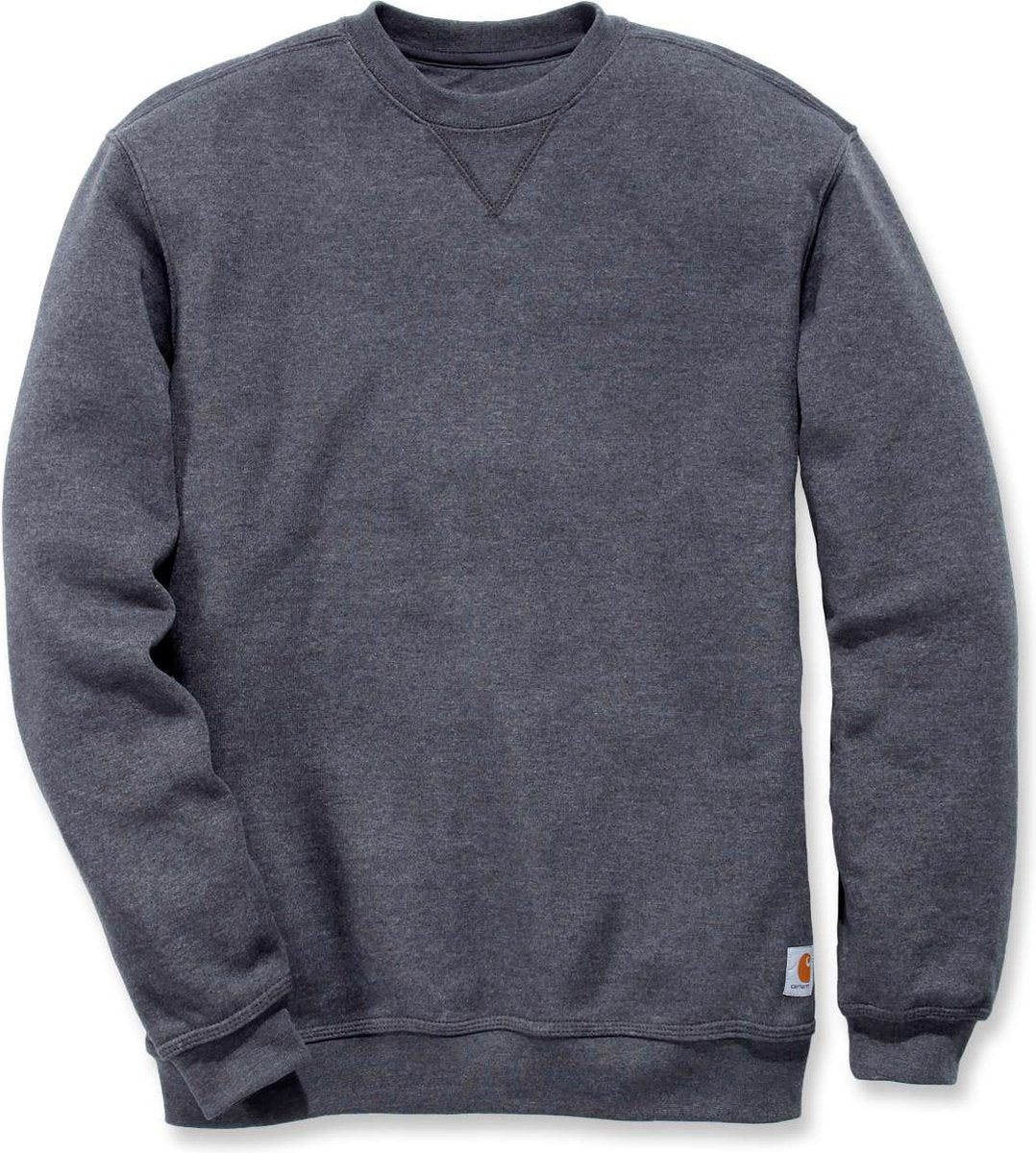 Carhartt k124 mittelschweres Sweatshirt mit Rundhalsausschnitt – Originalpassform – Carbon Heather – L (passt Größe XL)