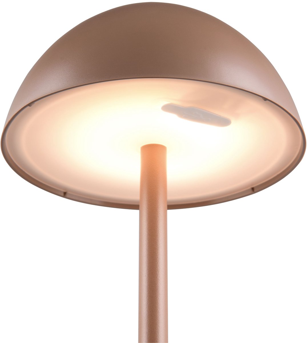 Rl lebe deine Lichtrealität Ricardo - Tischleuchte - Mokka - inkl. 1x SMD 1,7 W - 4-Stufen-Touch - USB-Anschluss - Beleuchtung auf und ab - wiederaufladbar - kabellos - Außenbeleuchtung - IP54