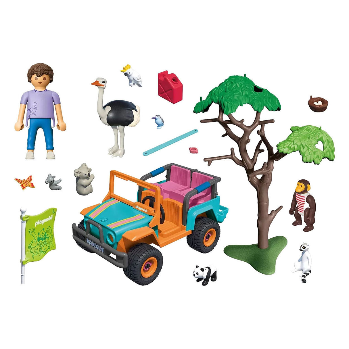 Playmobil Tiere Freunde buntes Geländefahrzeug – 71855