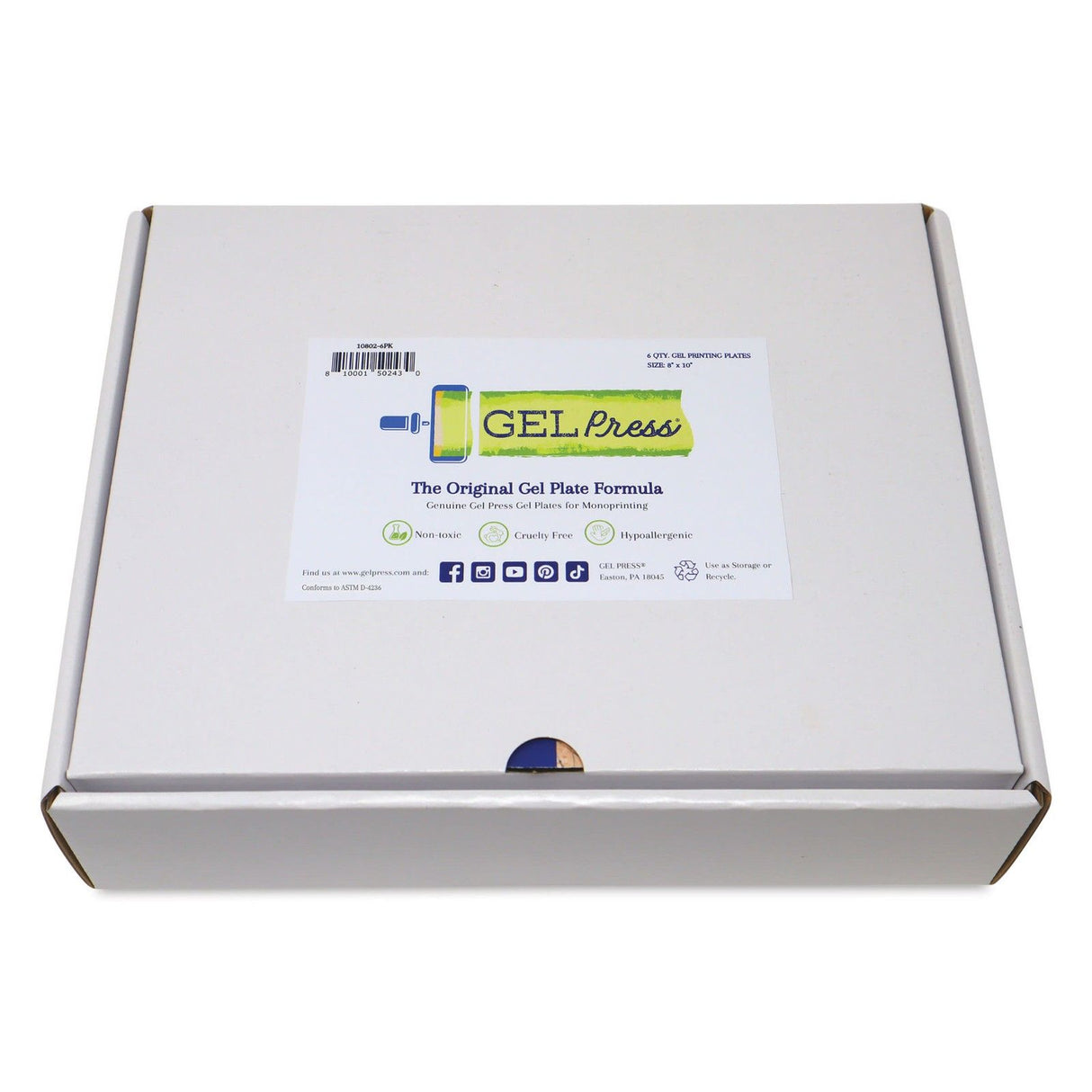 Gelpresse • Druckplatte 8x10'' 6er-Pack
