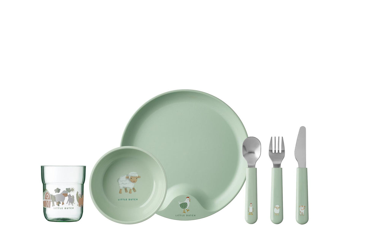 Mepal Kindergeschirrset Mio 6-teilig - Little Farm - Little Dutch