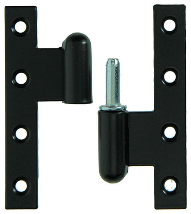 Yale 1019164 - 3 zware paumellen zwart geplast.rechts 110x80mm | 2 stuks
