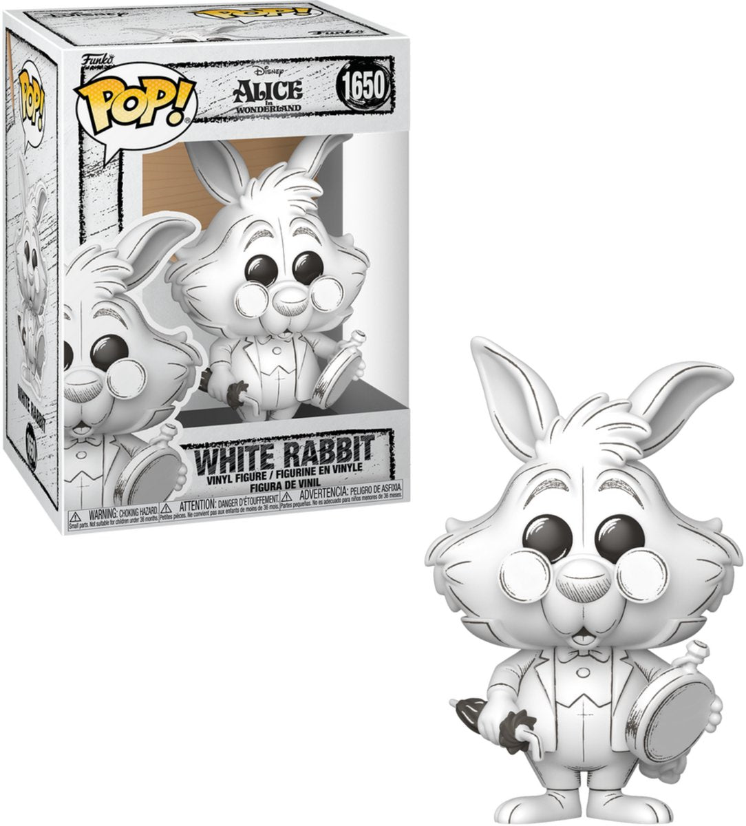 Funko Disney Pop! Vinylfigur skizziert - weißes Kaninchen 9 cm