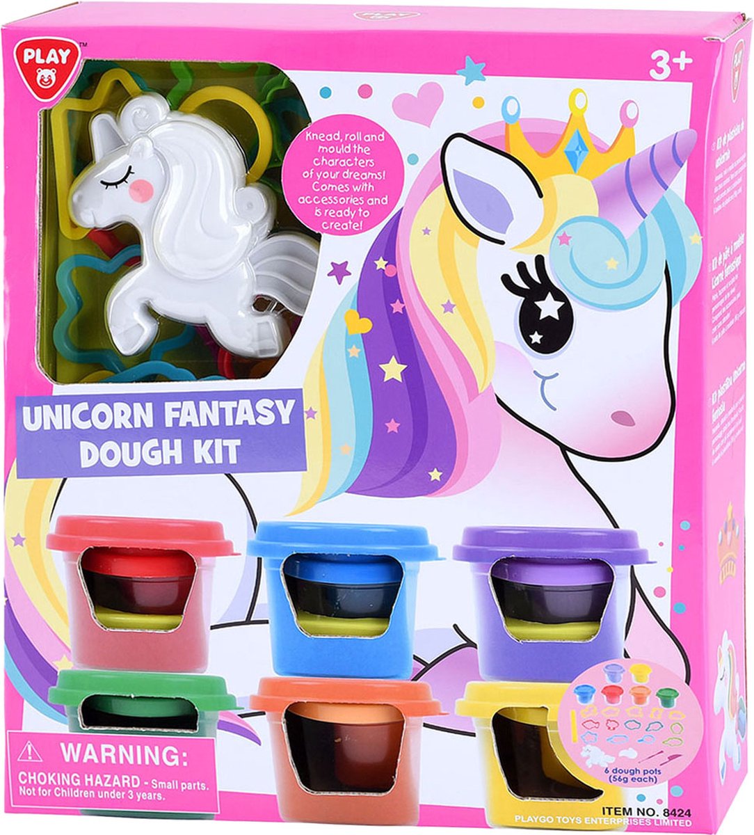 Playgo Einhorn-Ton-Set – 6 Tontöpfe