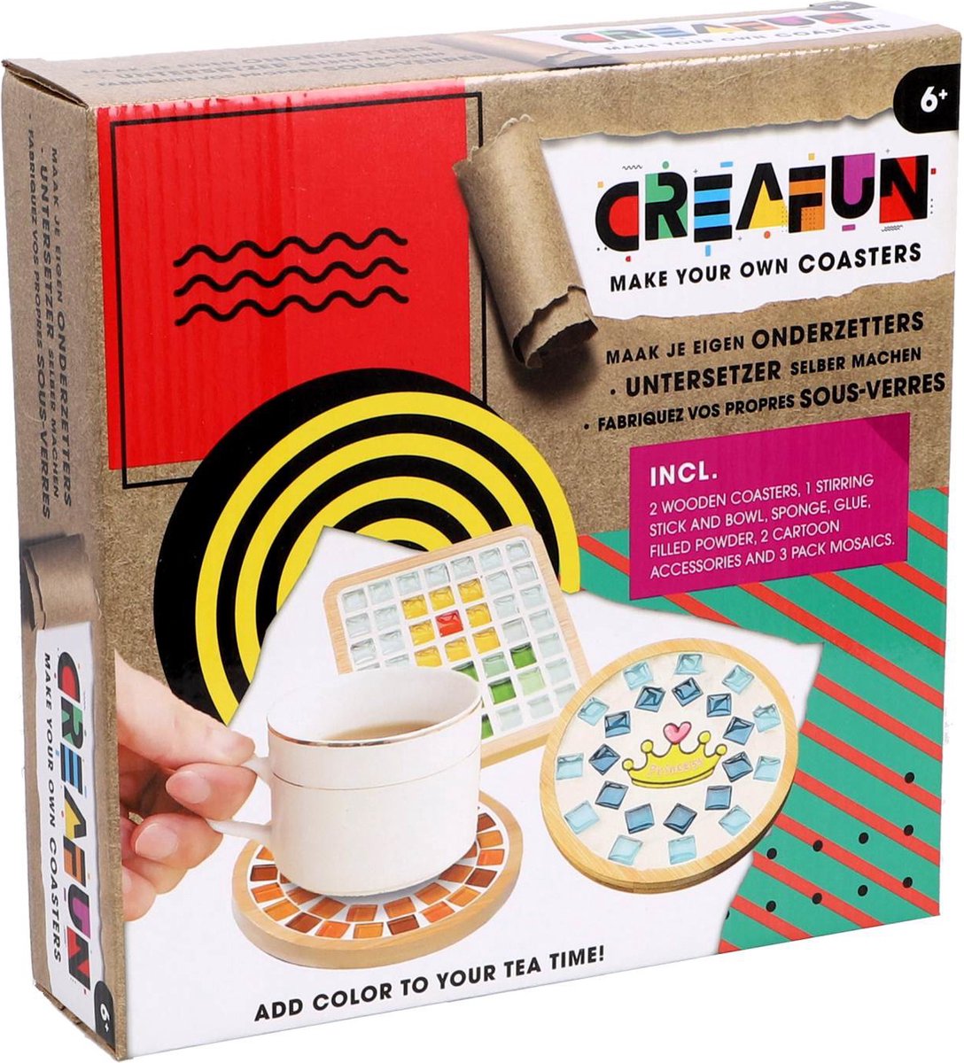 Creafun Hobby-Set zum Selbermachen von Untersetzern | 2 Stk